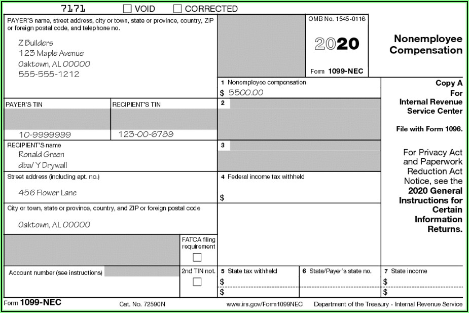 Form 1099 Misc With Nec In Box 7 Meaning