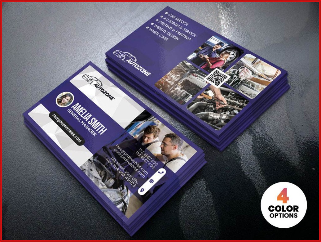 Free Business Card Templates For Automotive Repair