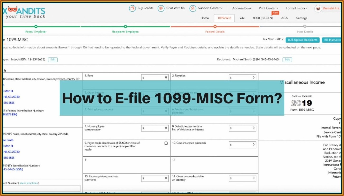 Free E File Form 1099 Misc