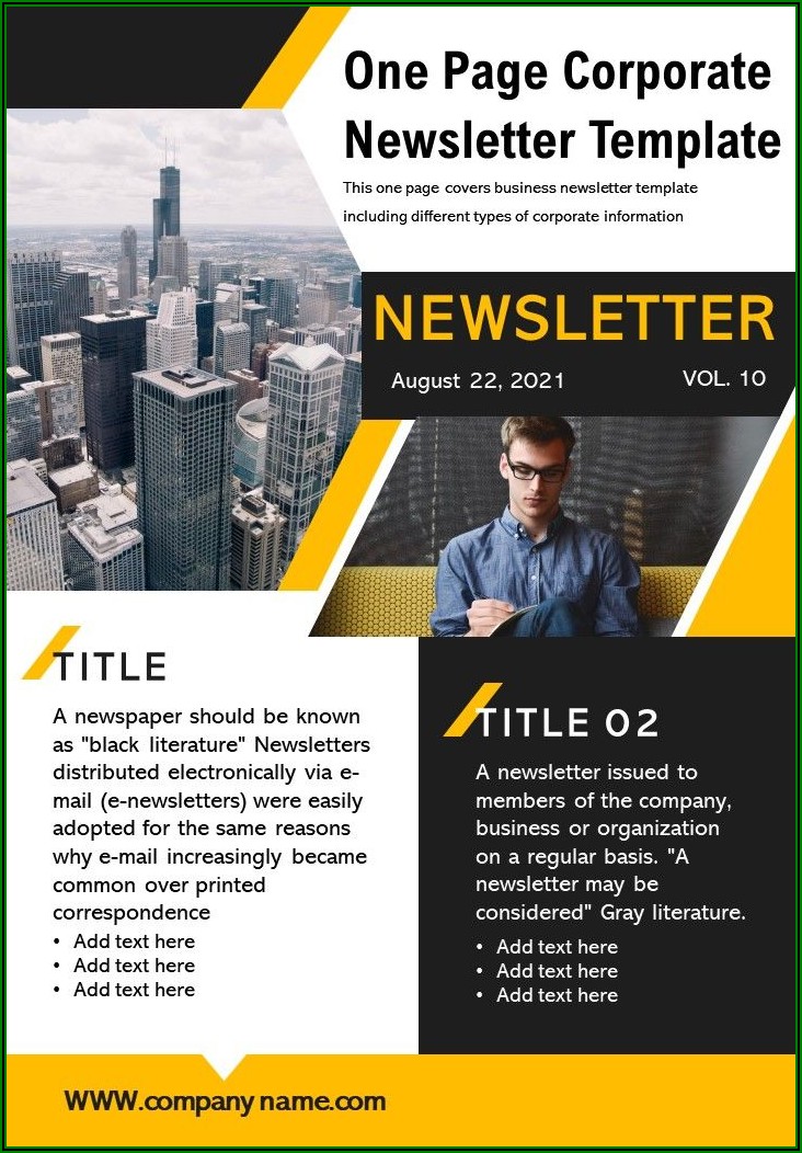 Free Editable Business Newsletter Templates Download