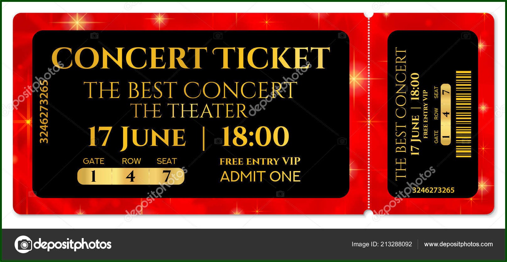 Free Template For Concert Ticket Gift