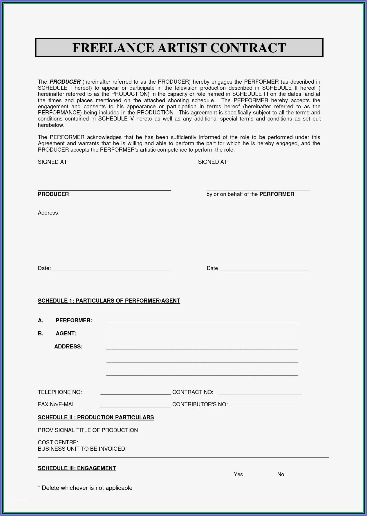 Freelance Software Developer Contract Template