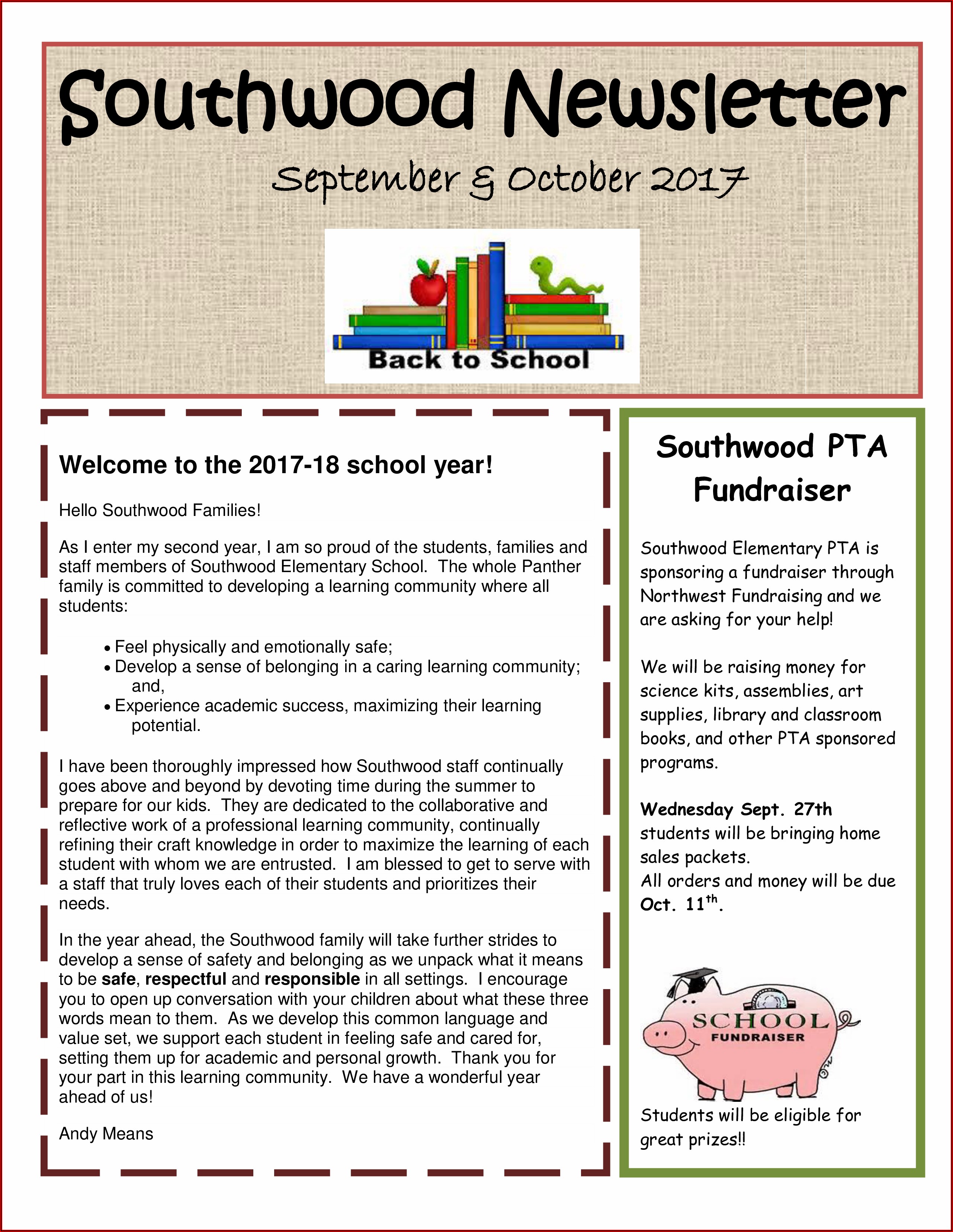 High School Newsletter Templates Free Download