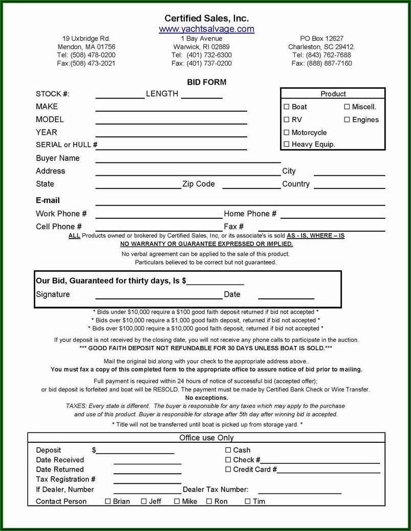 Home Rental Contract Form