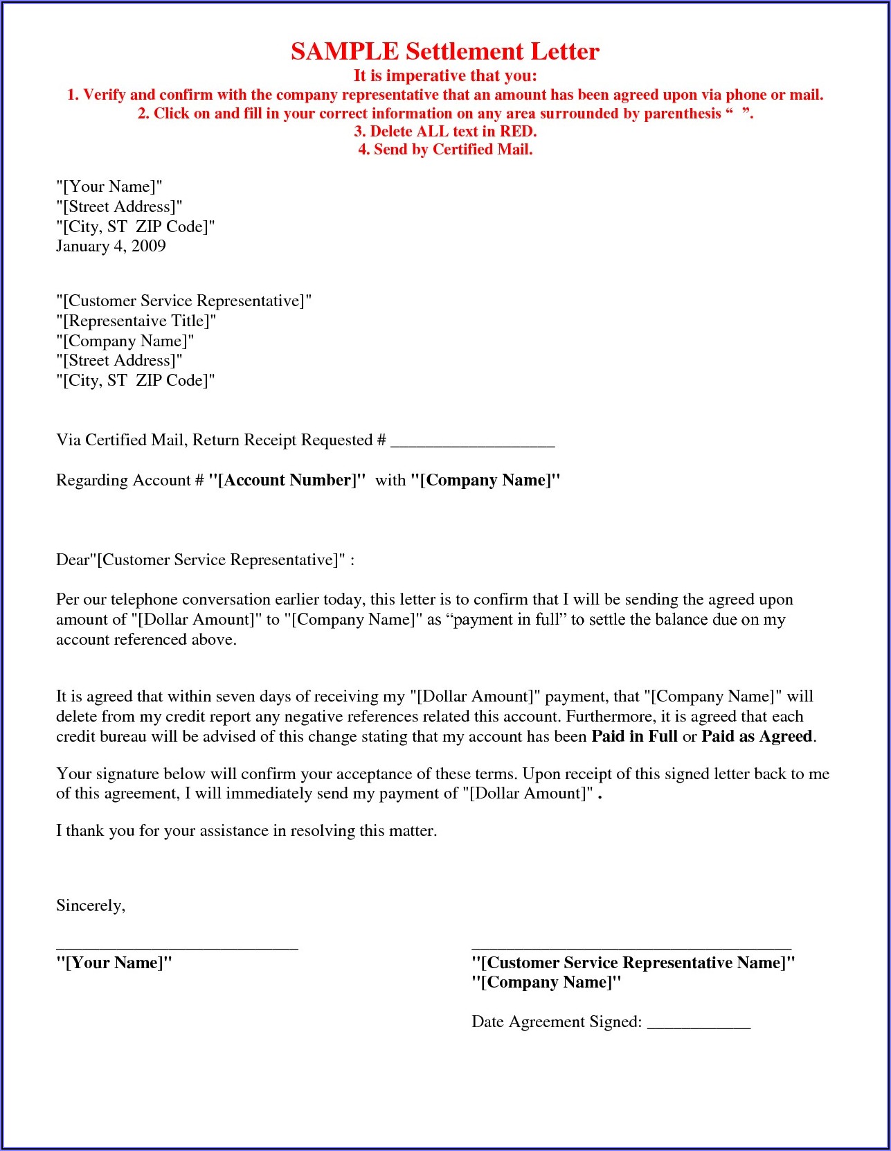 Mortgage Payoff Letter Format