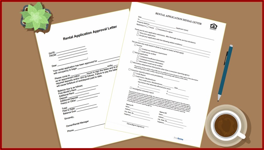 Residential Rental Application Form Word