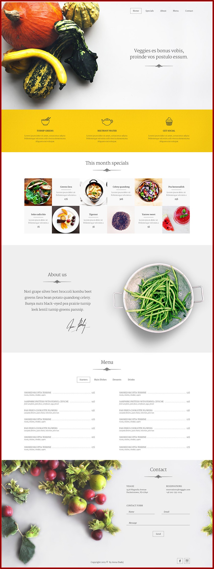 Restaurant Website Design Templates Free Download