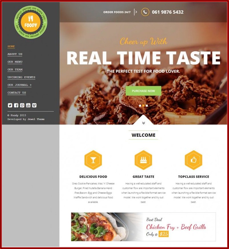 Restaurant Website Templates Free Download Html5