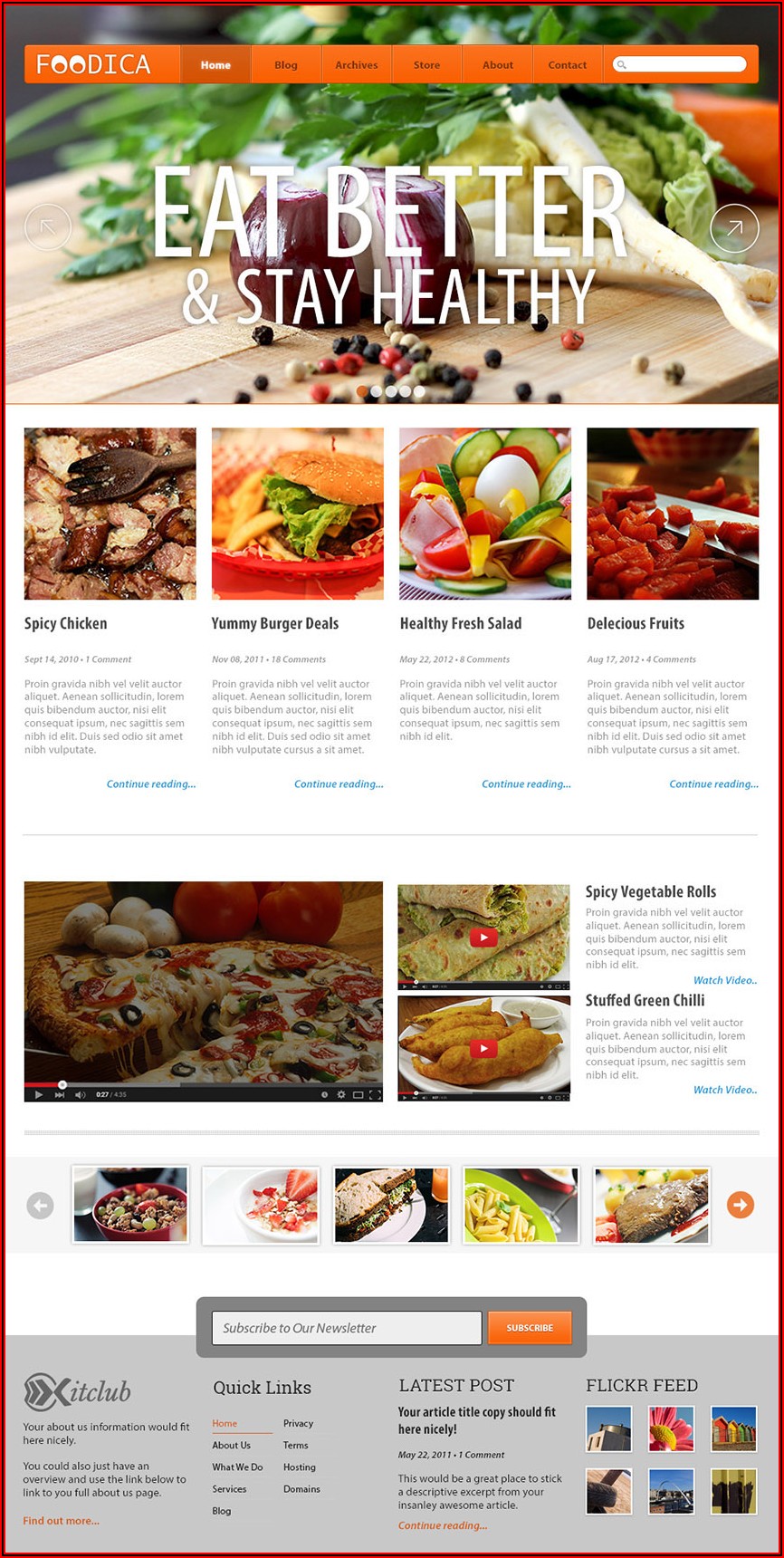 Restaurant Website Templates Free Download