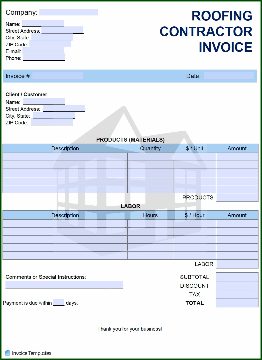Roofing Estimate Template Software