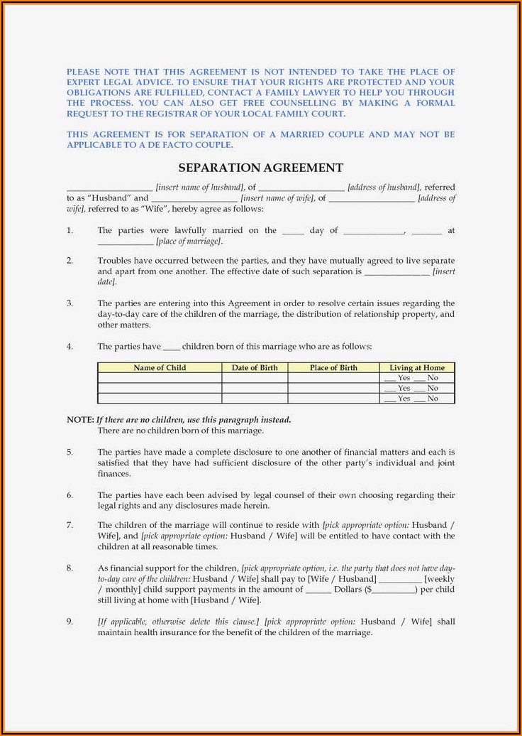 Sample Prenuptial Agreement Form