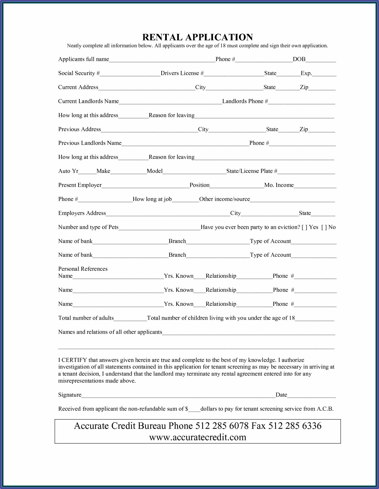 Simple Lease Agreement Form Pdf
