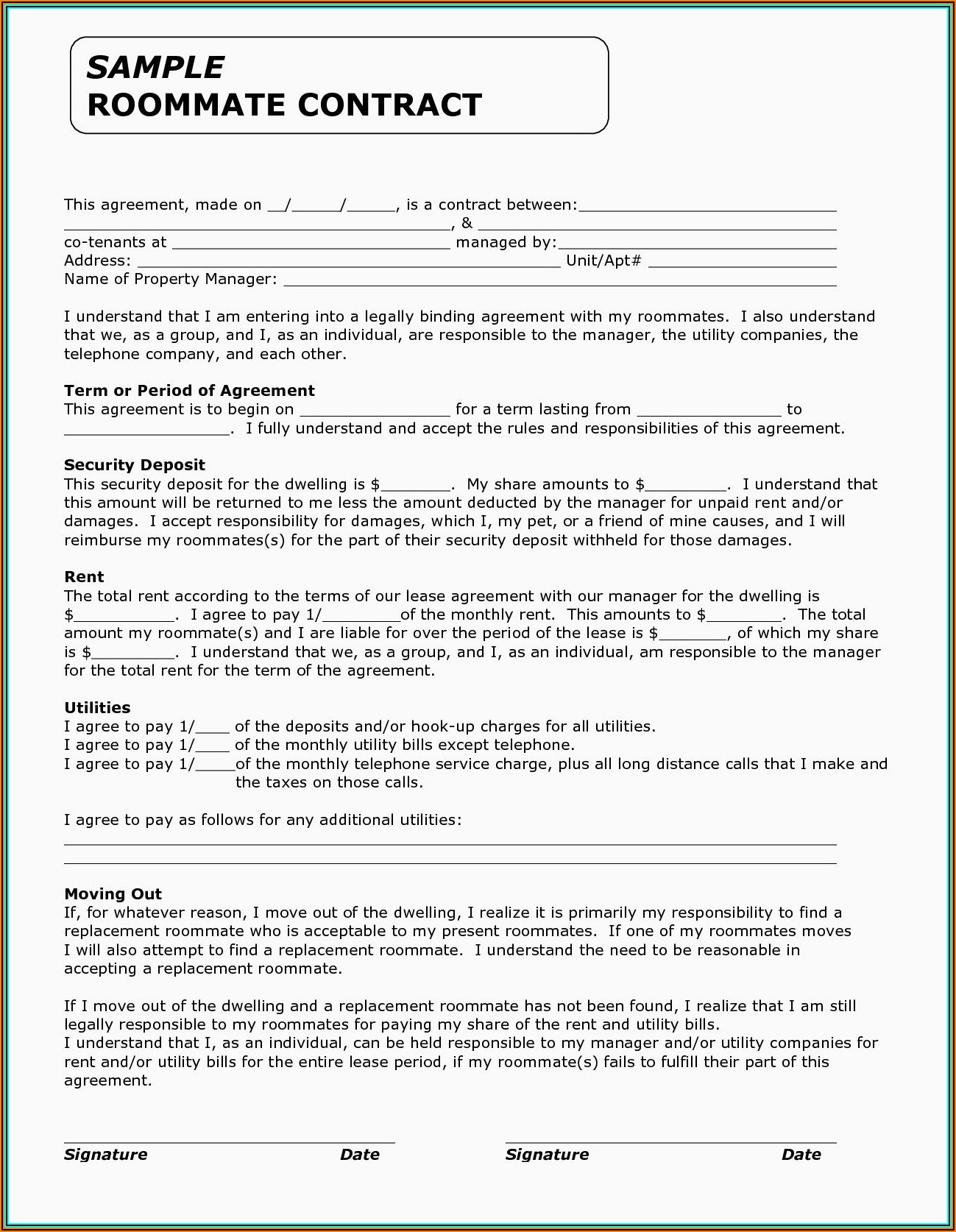 Texas Premarital Agreement Form