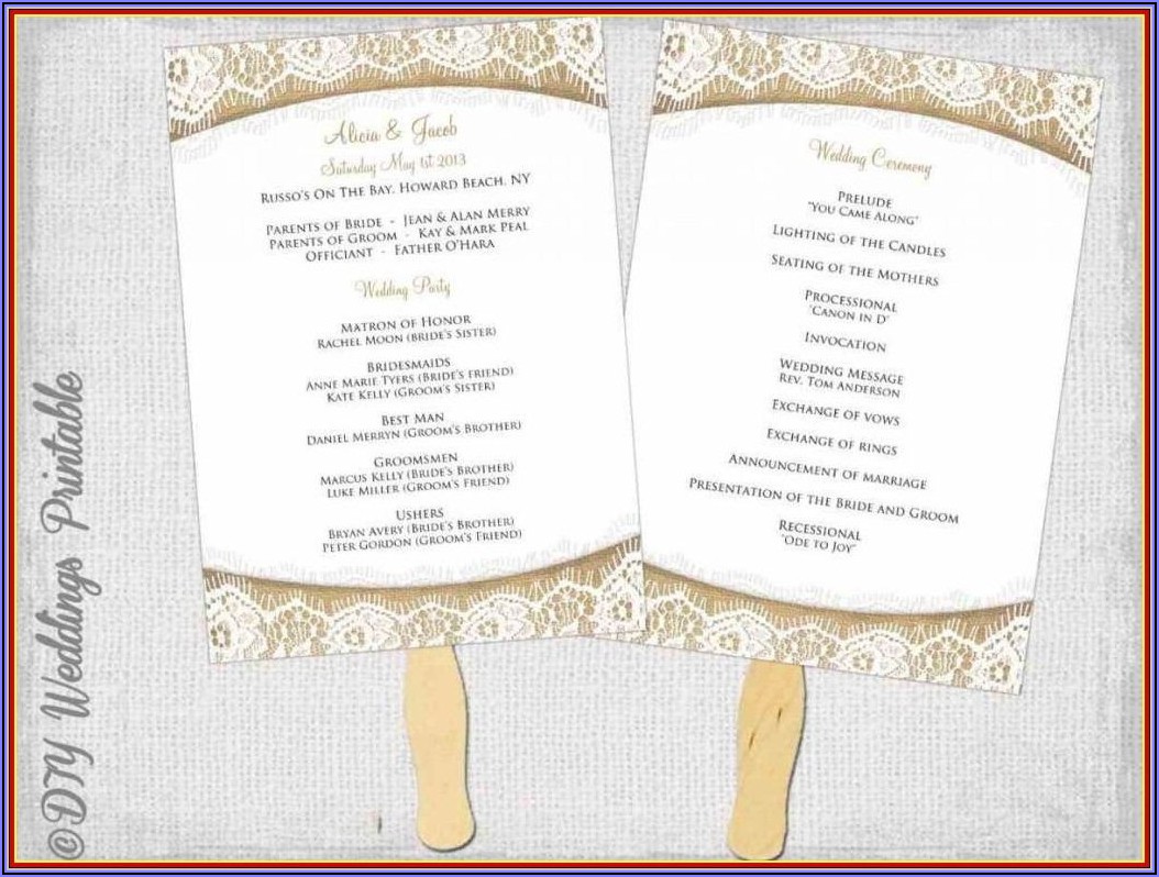 Traditional Wedding Reception Program Examples