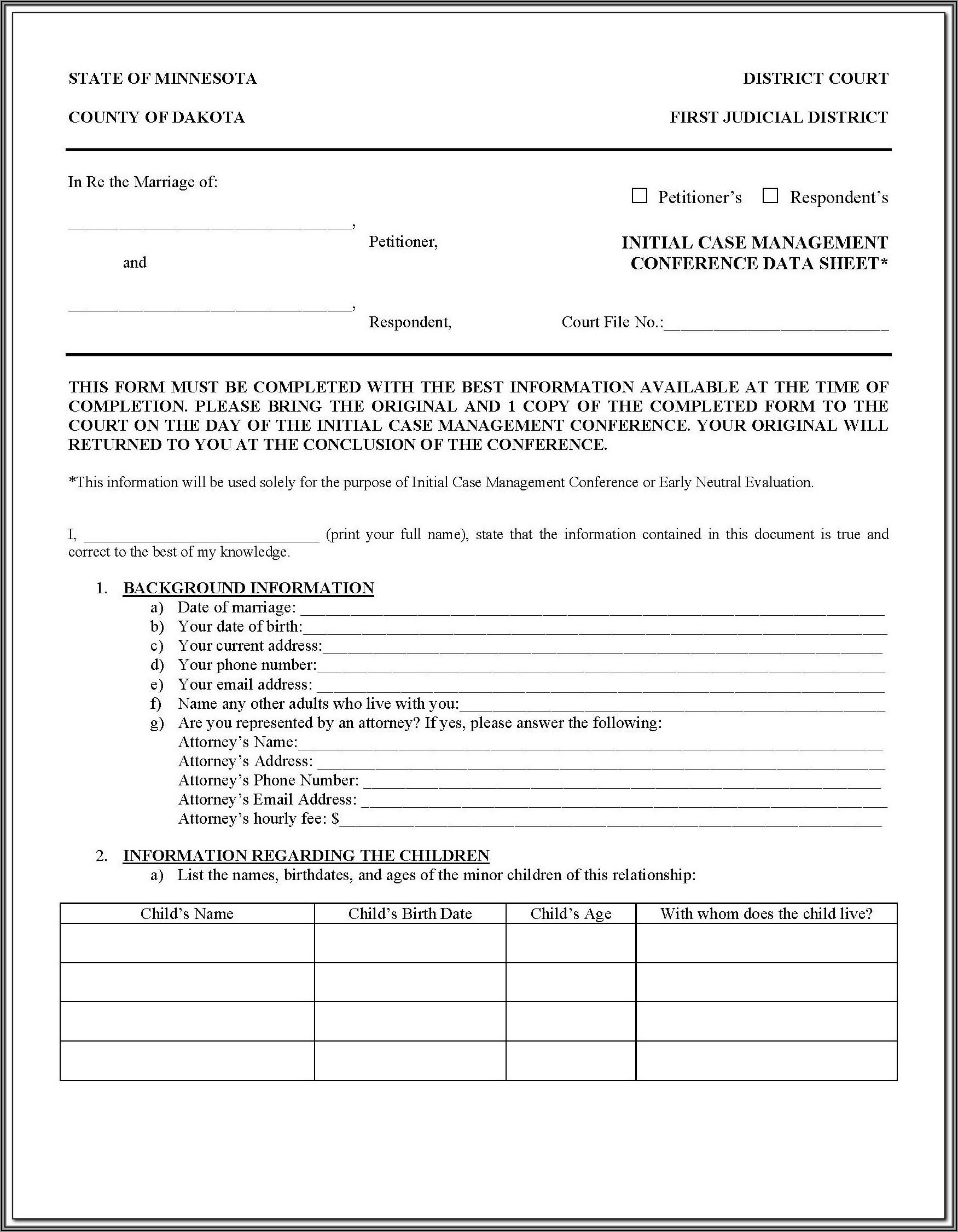 Volusia County Divorce Filing