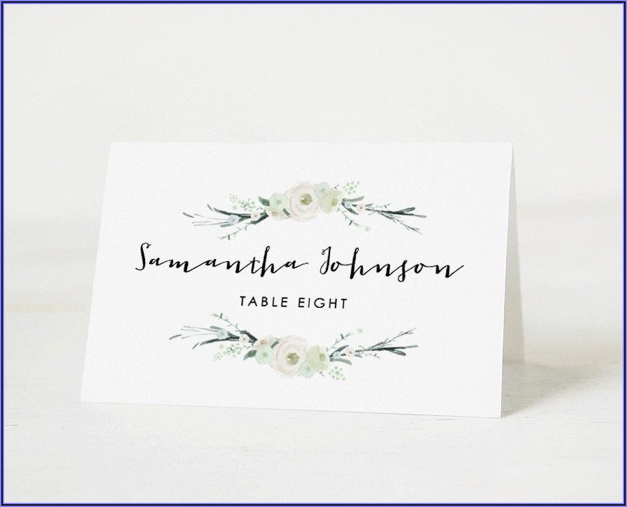 Wedding Name Place Cards Template