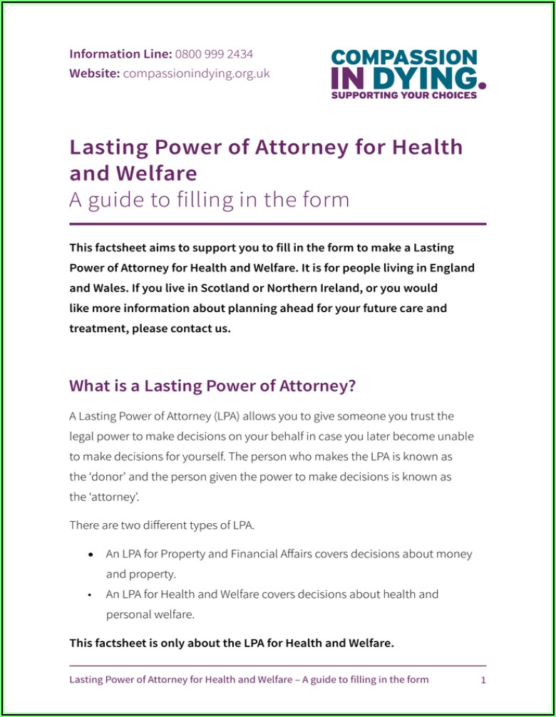 Where Can I Get A Lasting Power Of Attorney Form