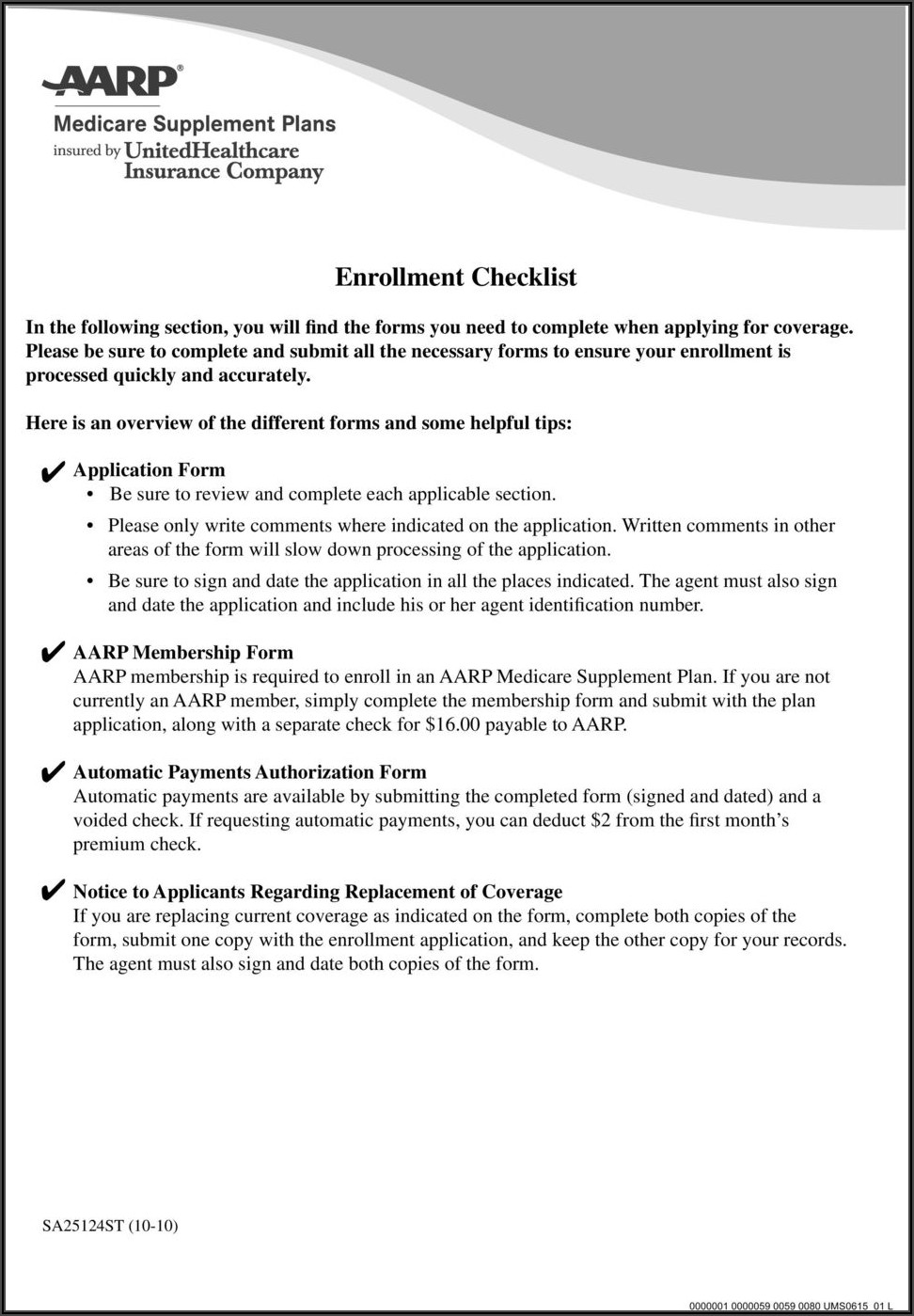 Aarp Member Enrollment Form