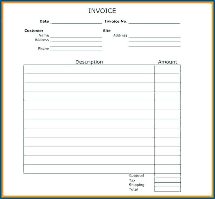 Australian Invoice Template Download