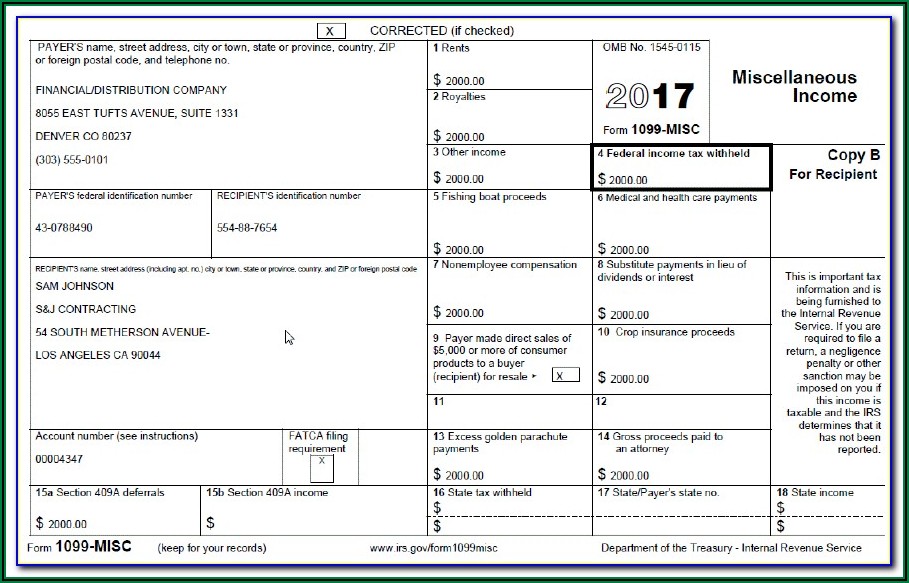 Due Date For Form 1099 Misc