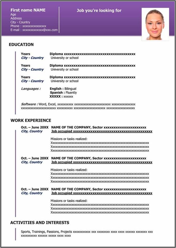 Free Resume Templates Microsoft Office Word 2007