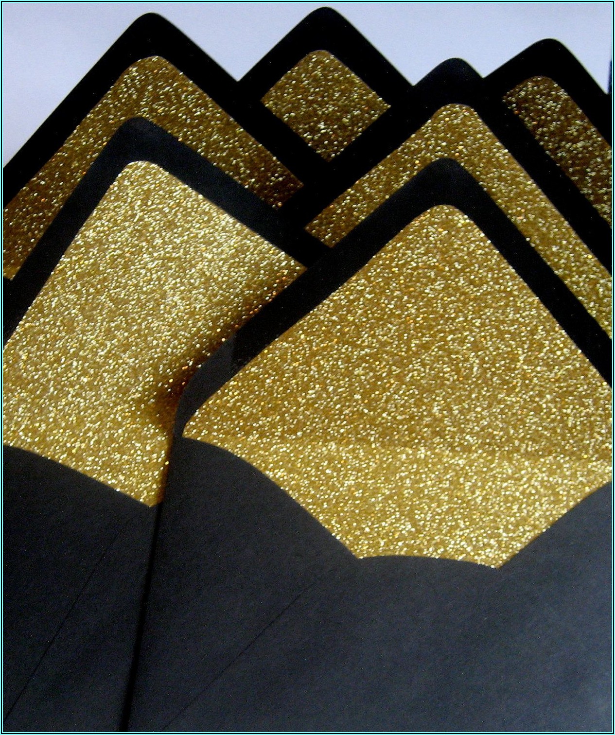 Gold Glitter Lined Envelopes