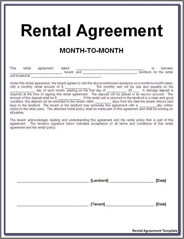 House Rental Contract Template South Africa