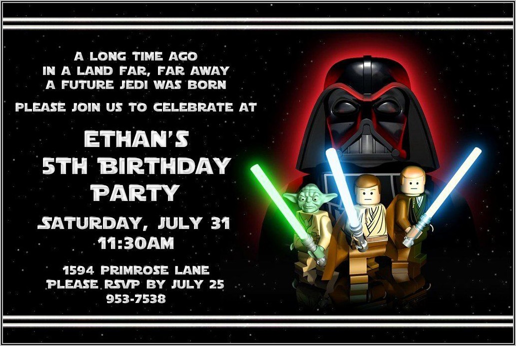 Lego Birthday Party Invites Free