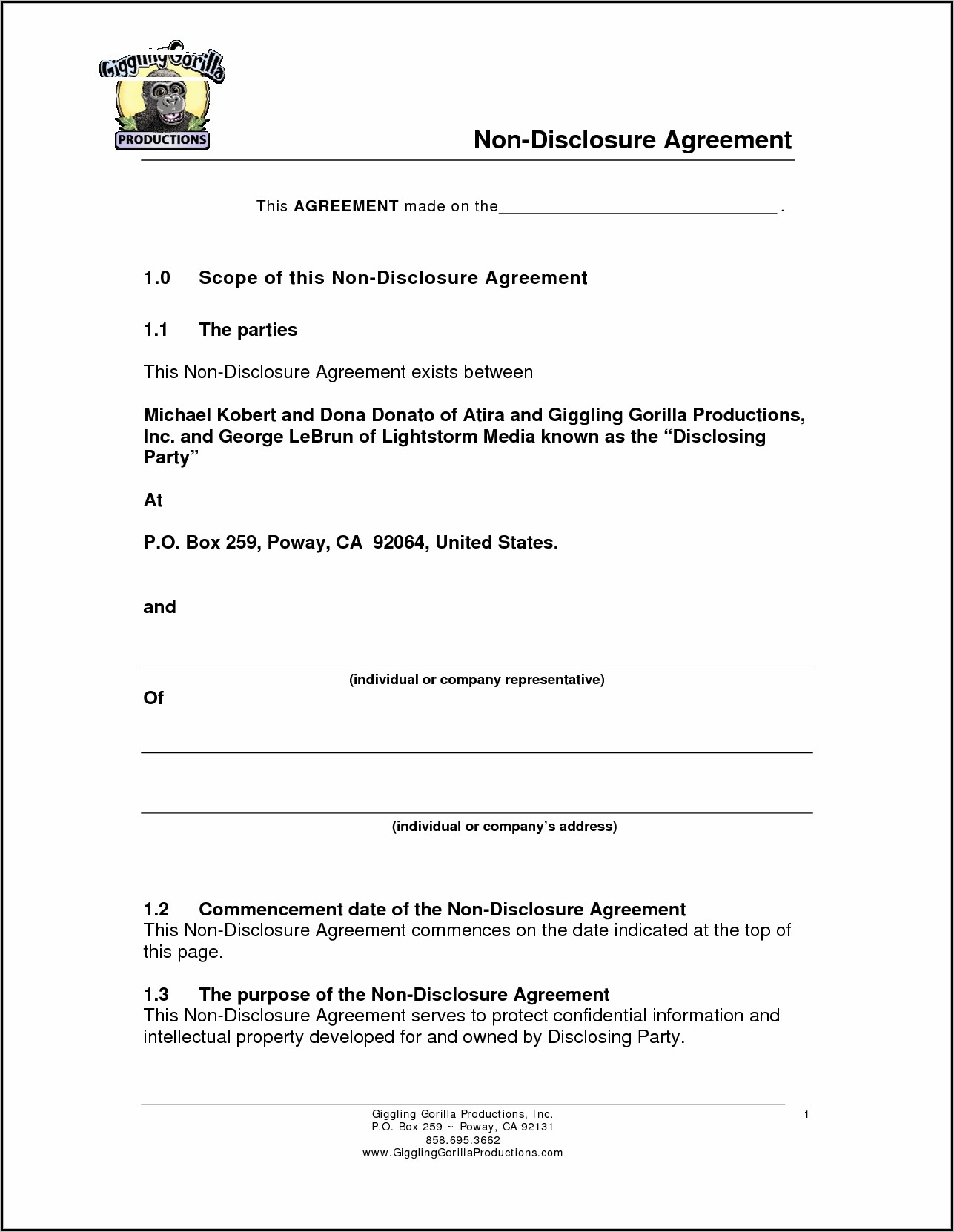Nanny Confidentiality Agreement Template