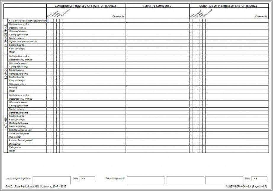 Property Condition Report Template