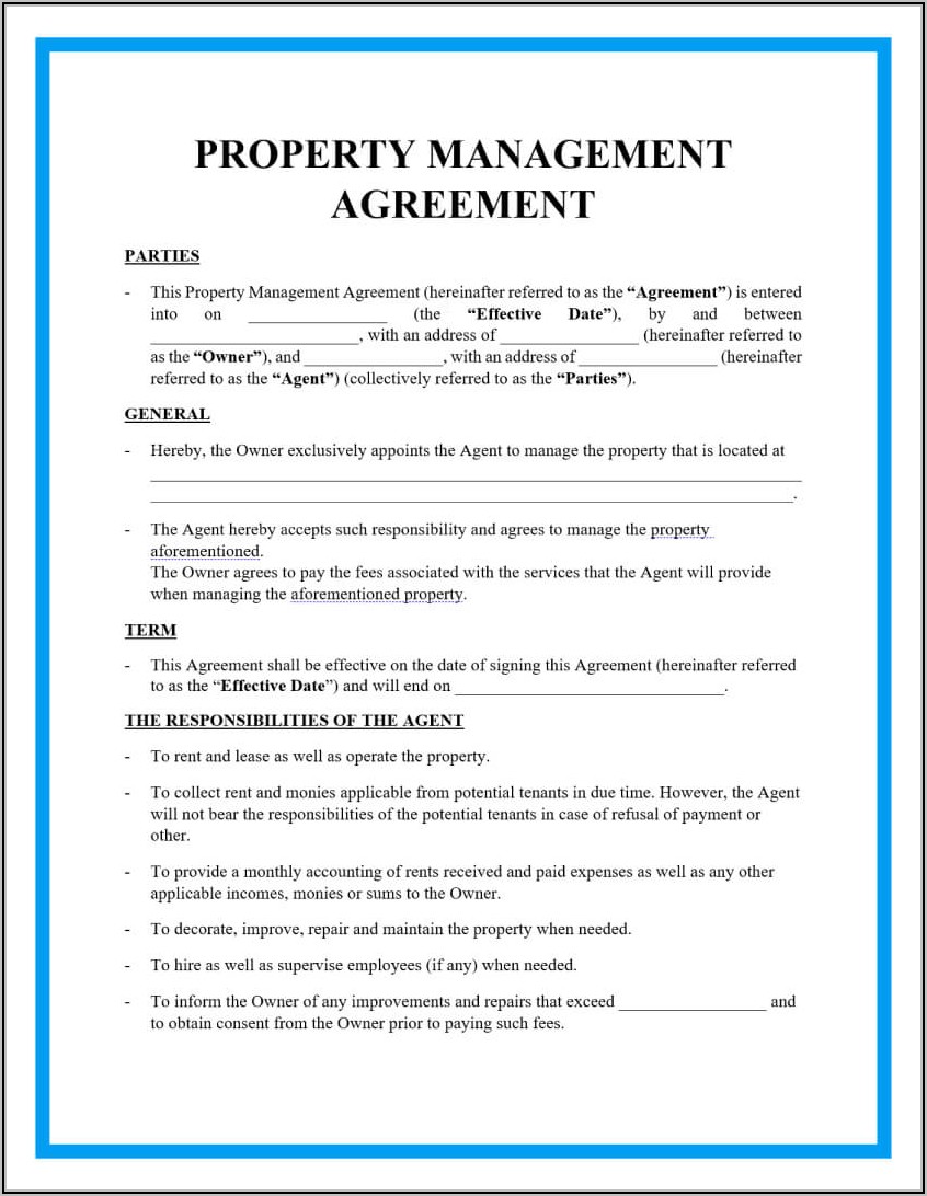 Property Management Fee Proposal Template