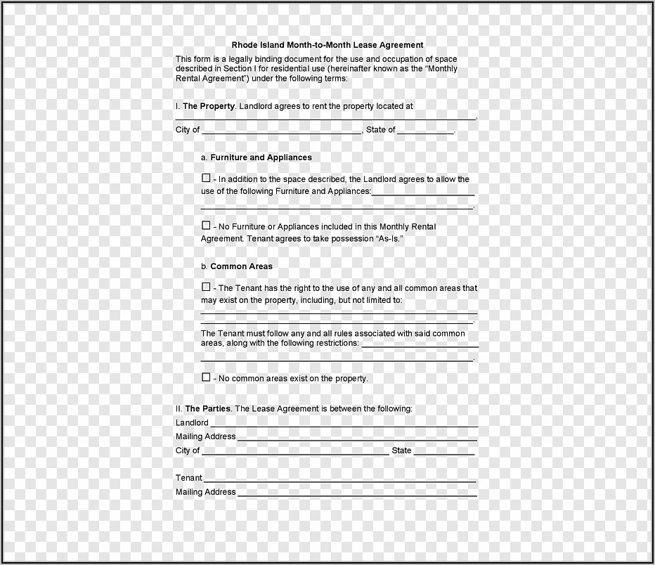 Property Rental Agreement Template