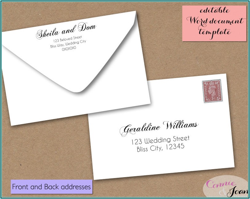 Rsvp Envelope Return Address Etiquette