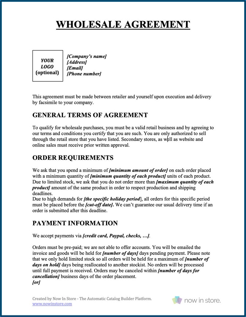 Terms And Conditions Of Sale Template Free Download Uk