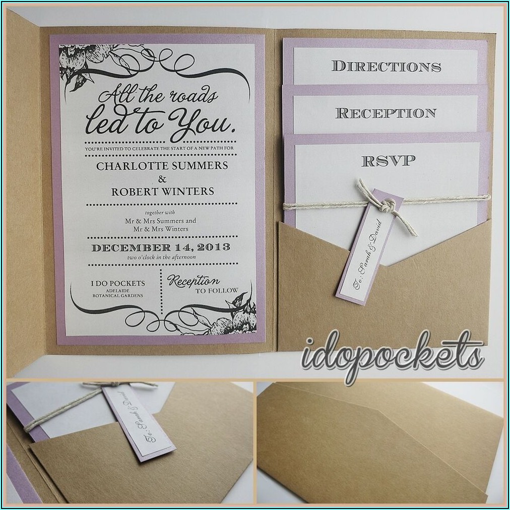 Wedding Invitations Pocket Envelopes