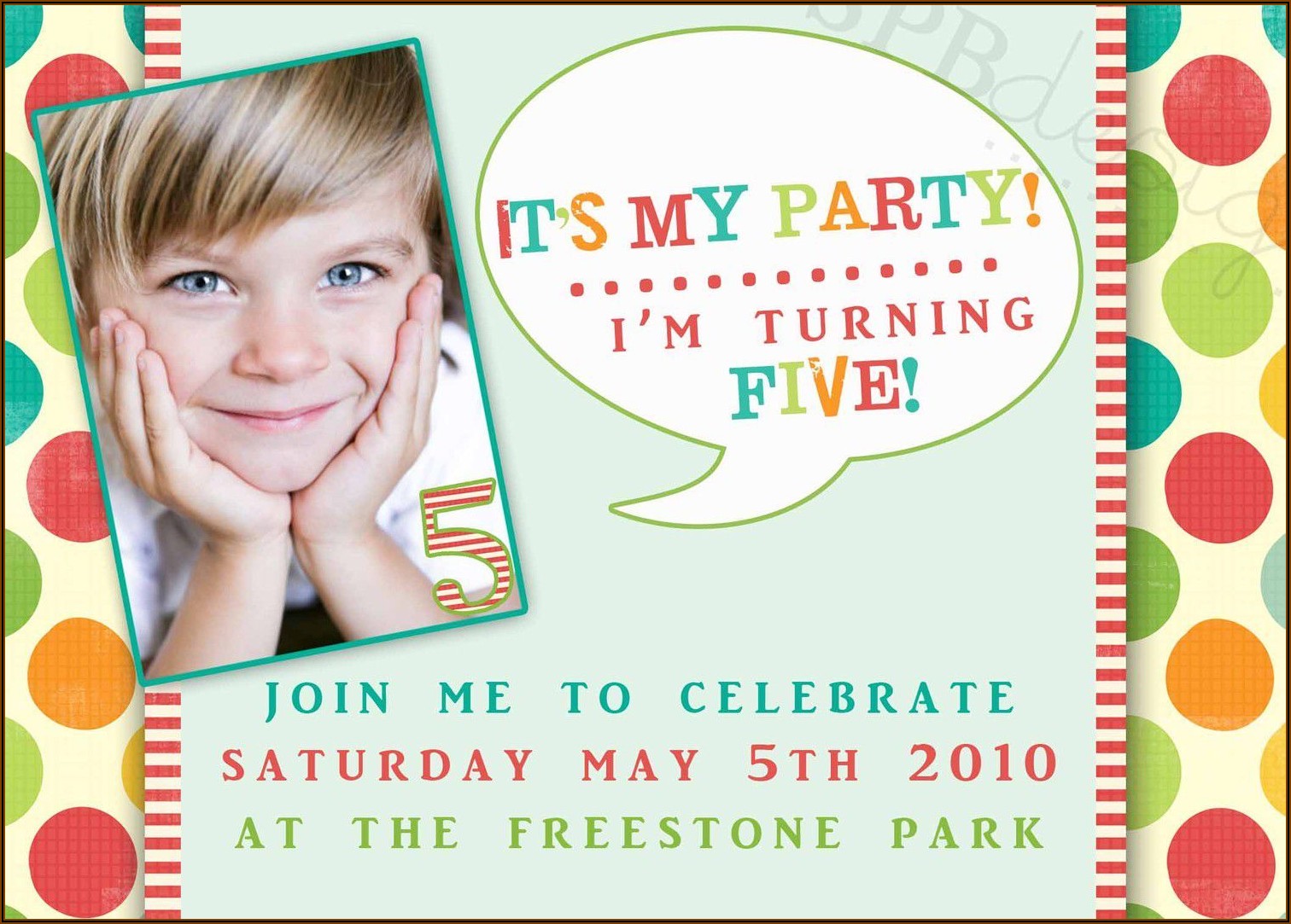 5 Year Old Birthday Party Invitation Wording