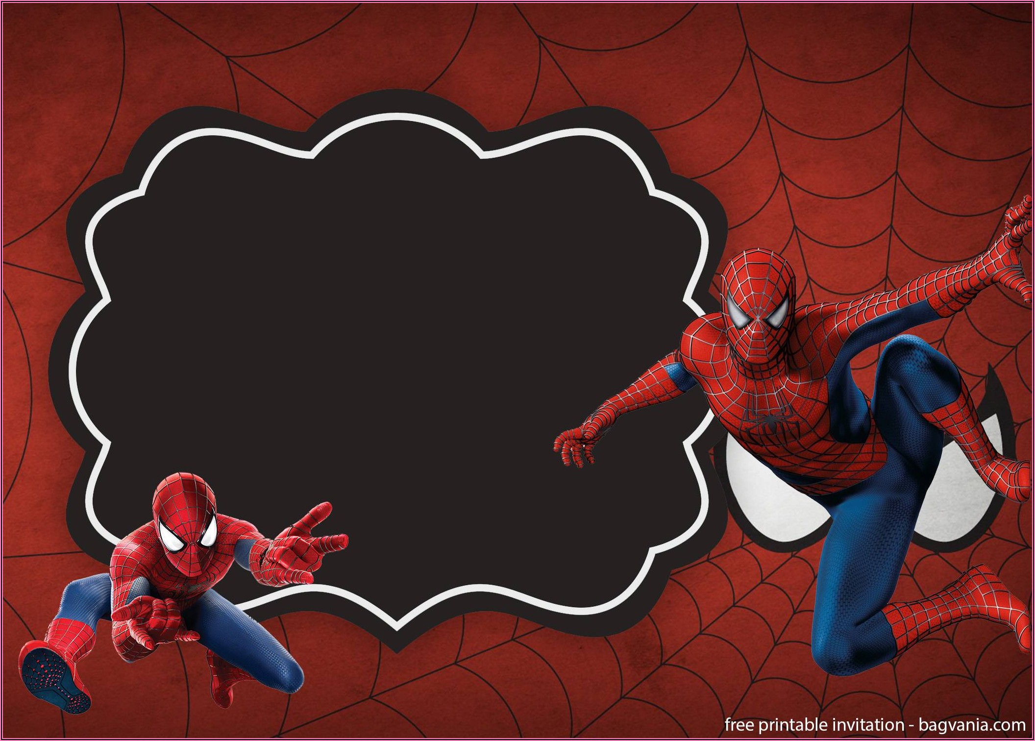 Free Printable Spiderman Invitation Templates