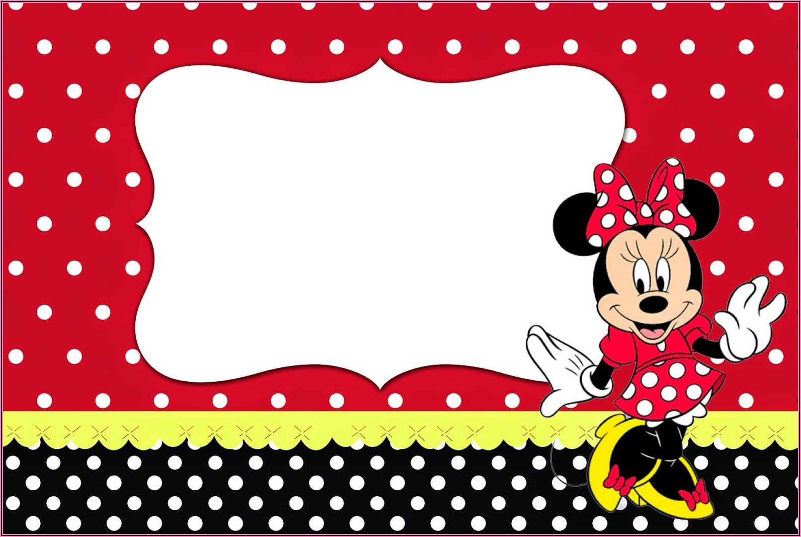 Free Red Minnie Mouse Printable Invitations
