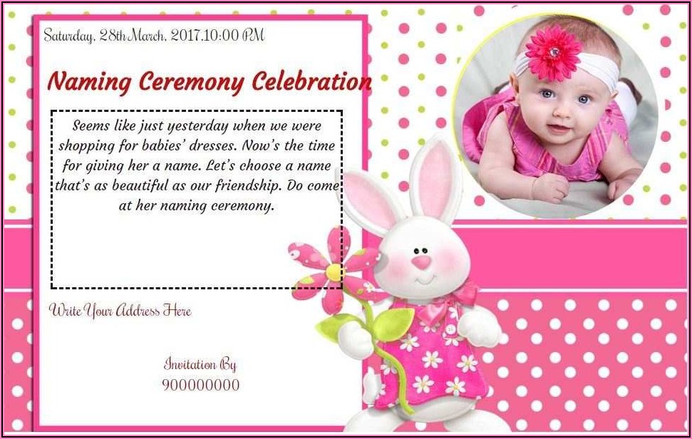 Naming Ceremony Invitation Card Design In Marathi