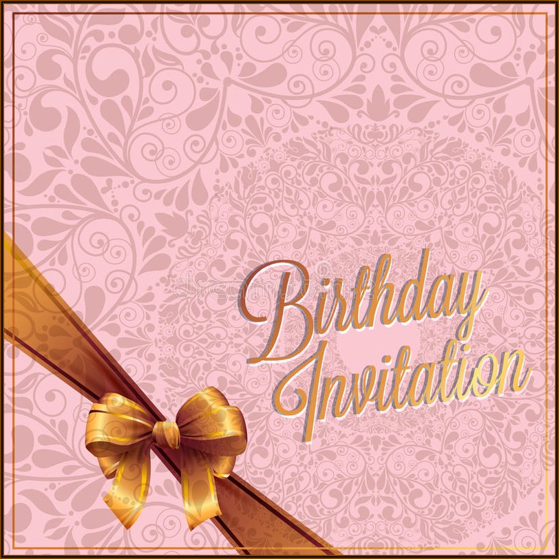 Pink Birthday Invitation Background Design