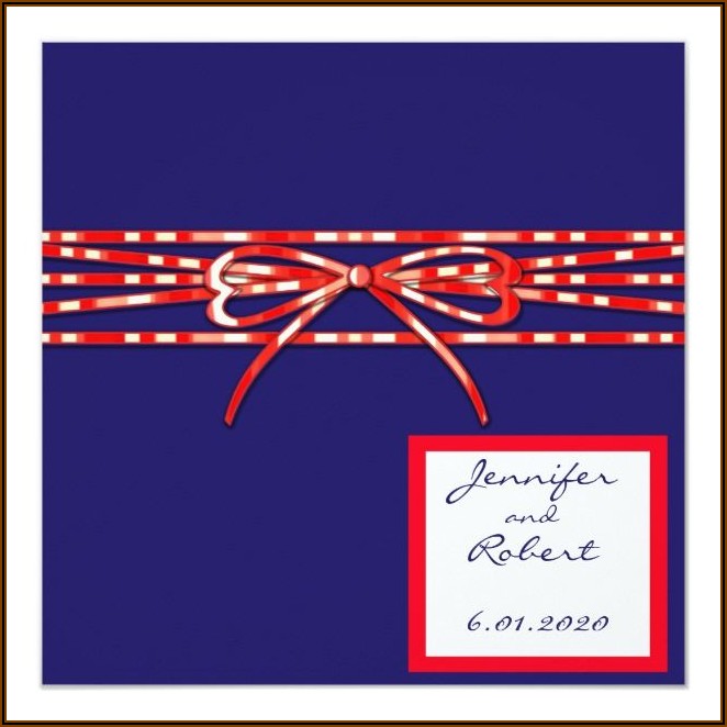 Red White And Blue Wedding Invitations