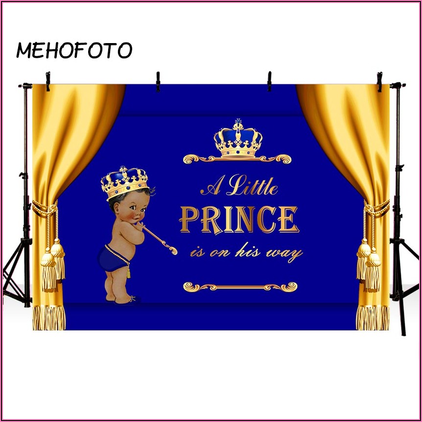 Royal Blue Prince Invitation Background