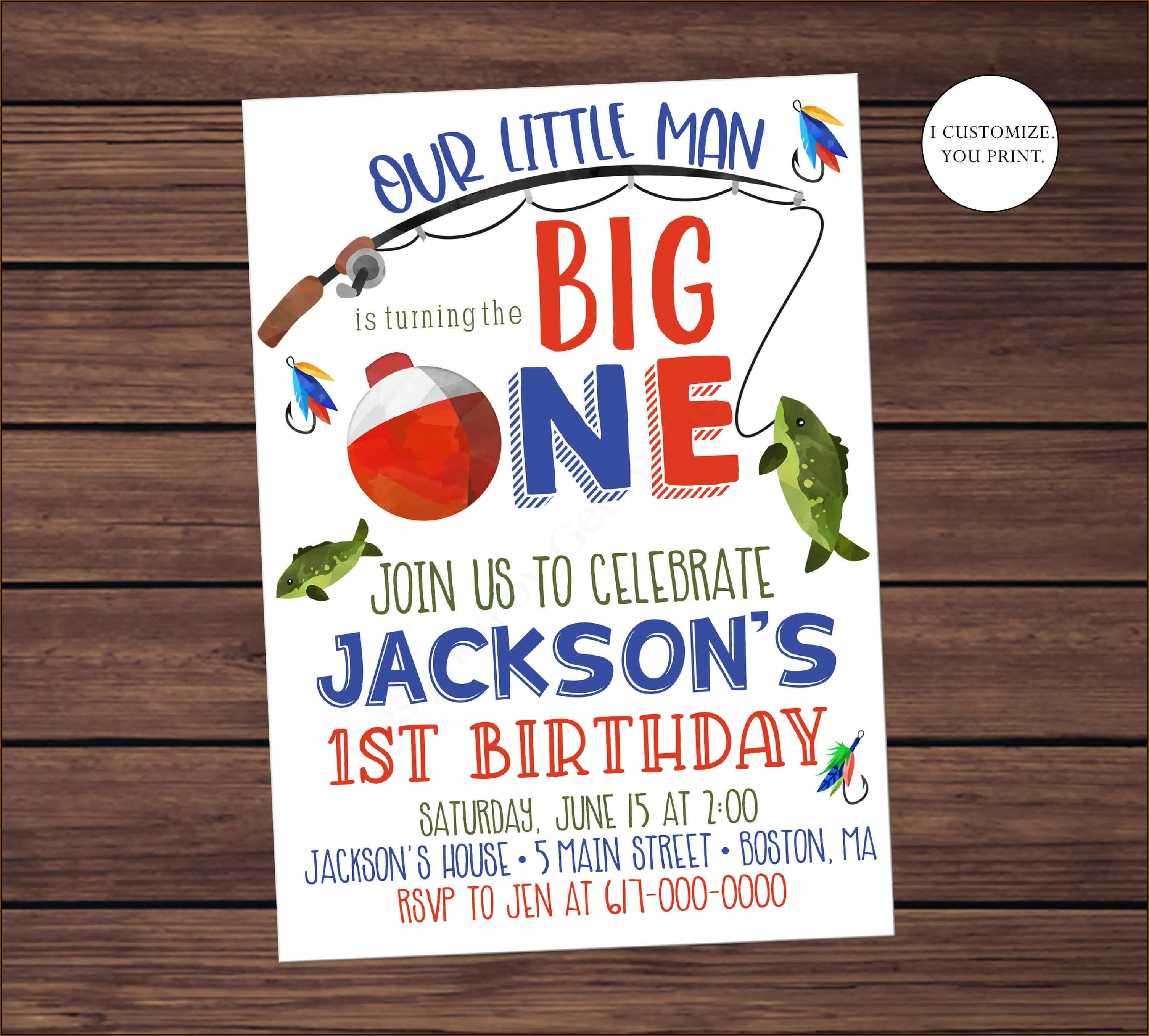 The Big One First Birthday Invitations