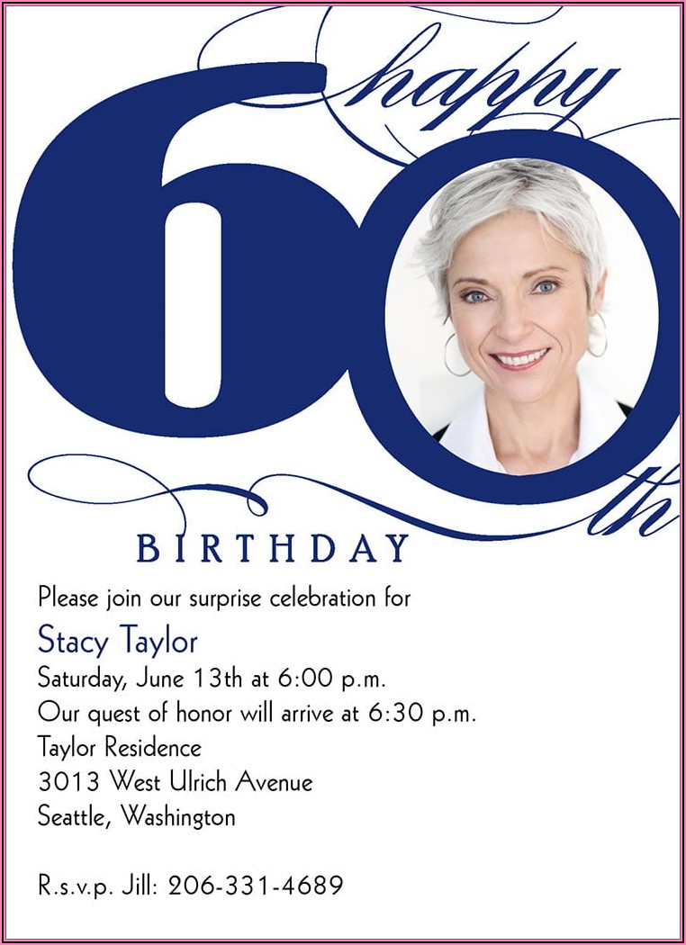 60th Birthday Invitation Card Online