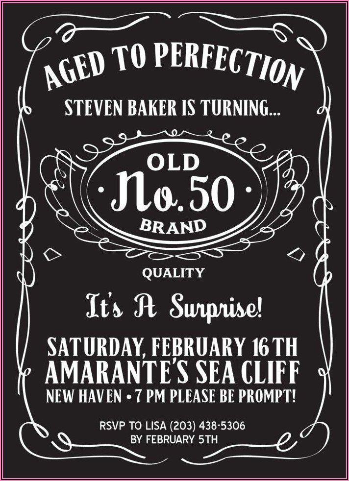 Aged To Perfection Invitation Template Free