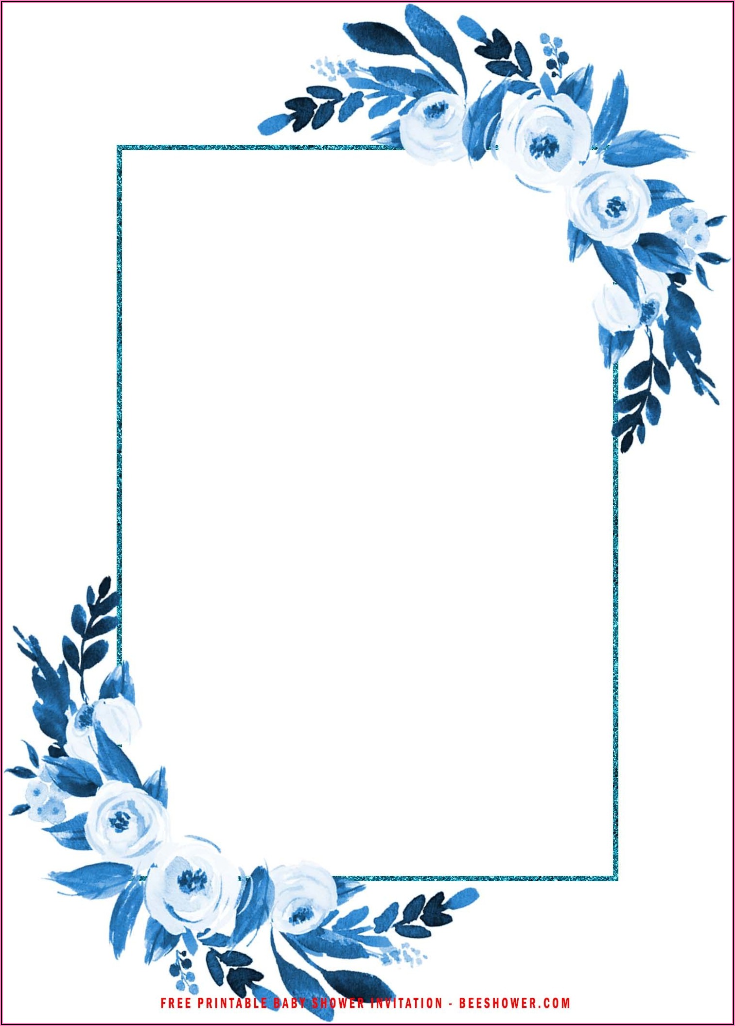 Baby Blue And White Wedding Invitations