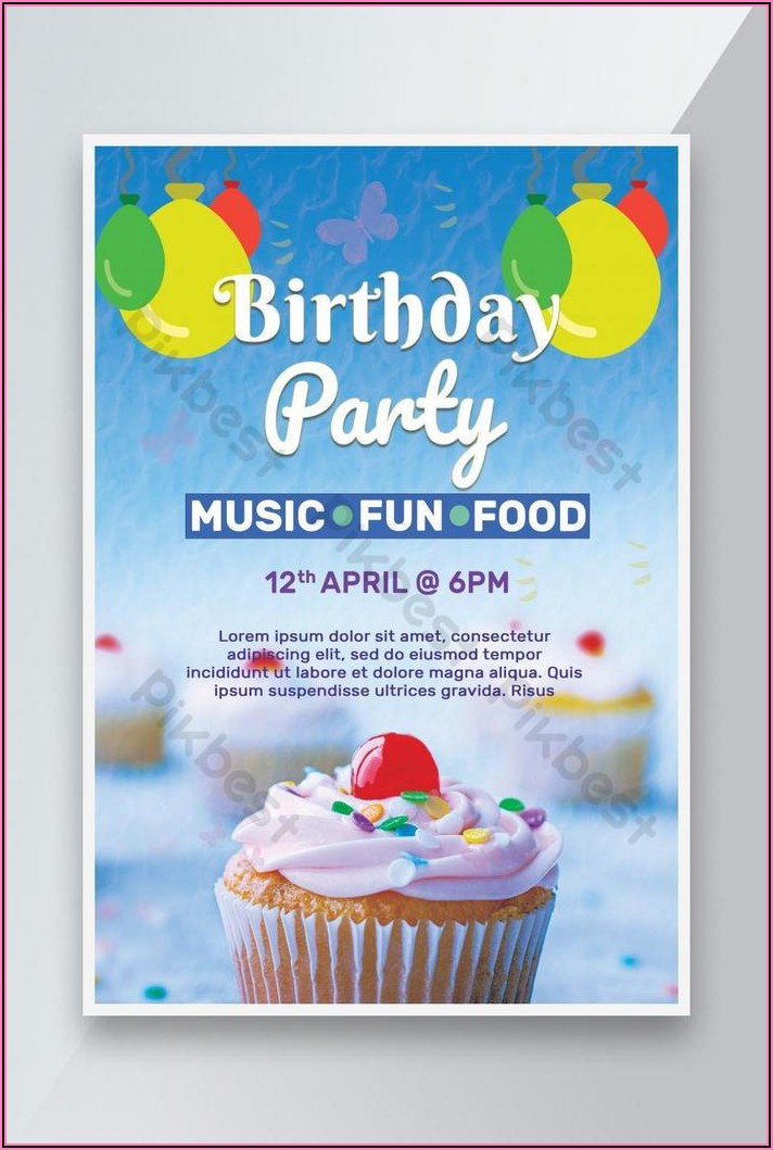 Birthday Invitation Flyer Template Free
