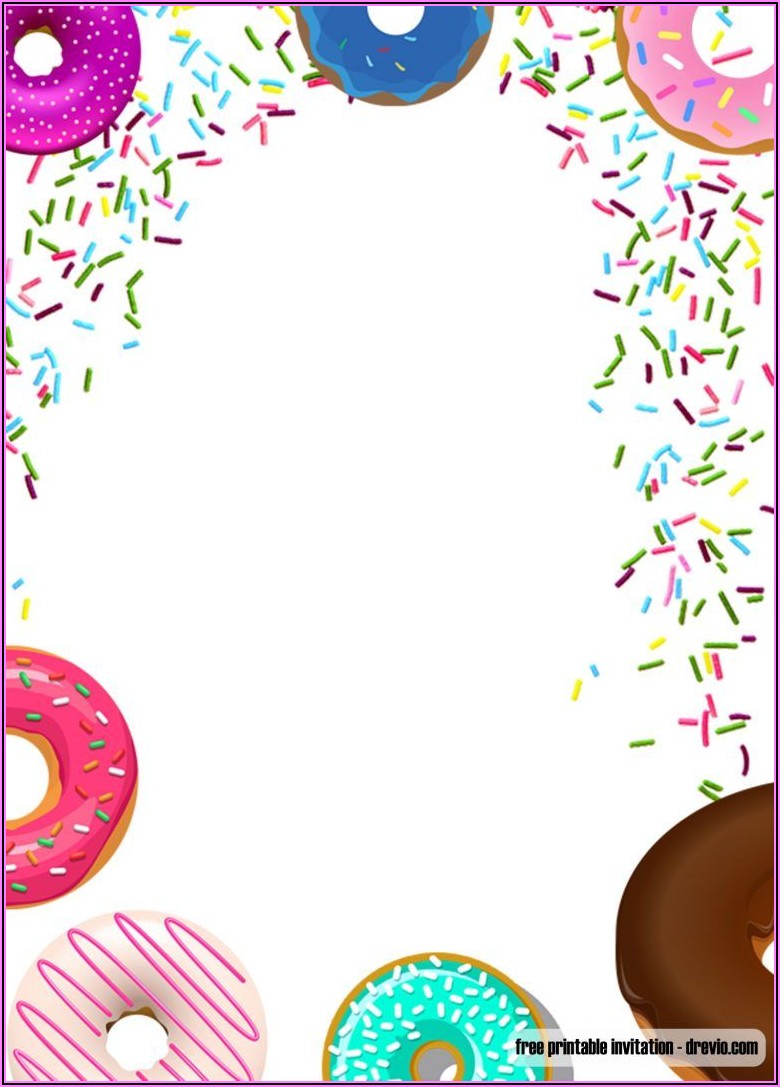 Donut Grow Up Invitation Template Free
