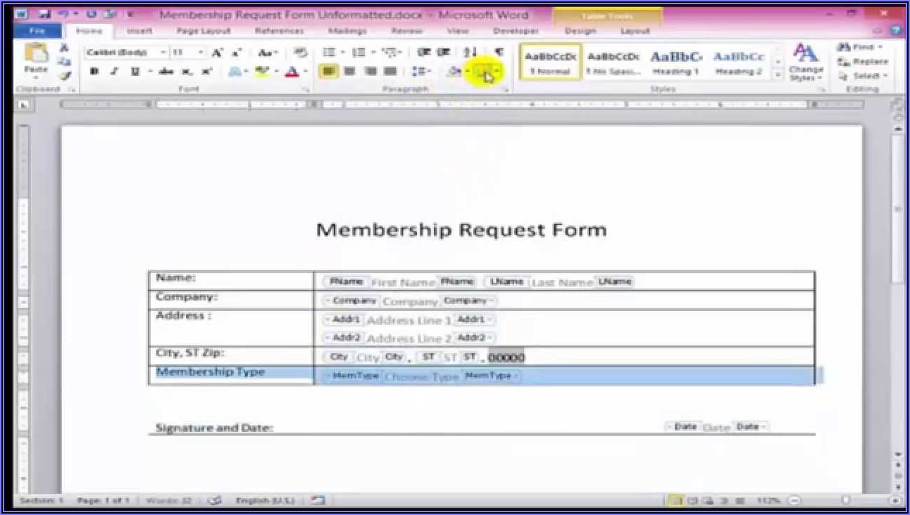 Easiest Way To Create A Fillable Form In Word