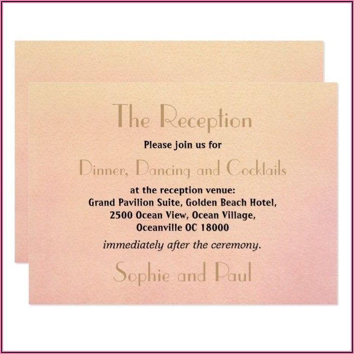 Elegant Peach Wedding Invitation Card